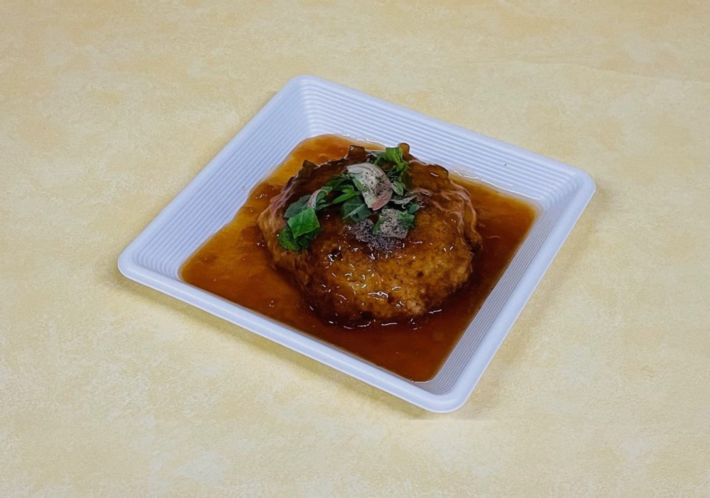 鶏と豆腐のハンバーグ割りポン酢おろし