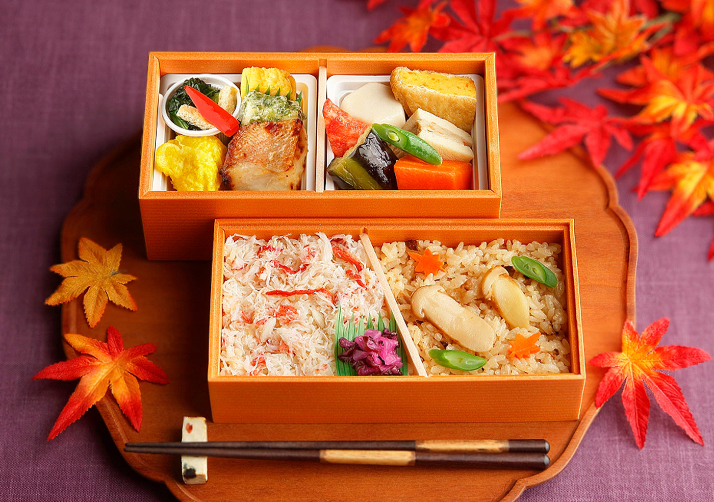 「松茸御飯と蟹御飯の二段重」 9月19日(金)～11月30日(日)